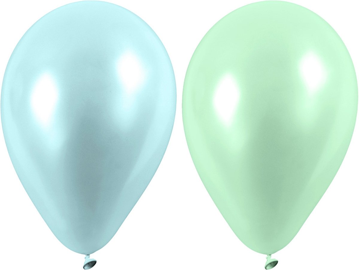 Ballonnen, turquoise, d: 23 cm, 10stuks [HOB-592008]